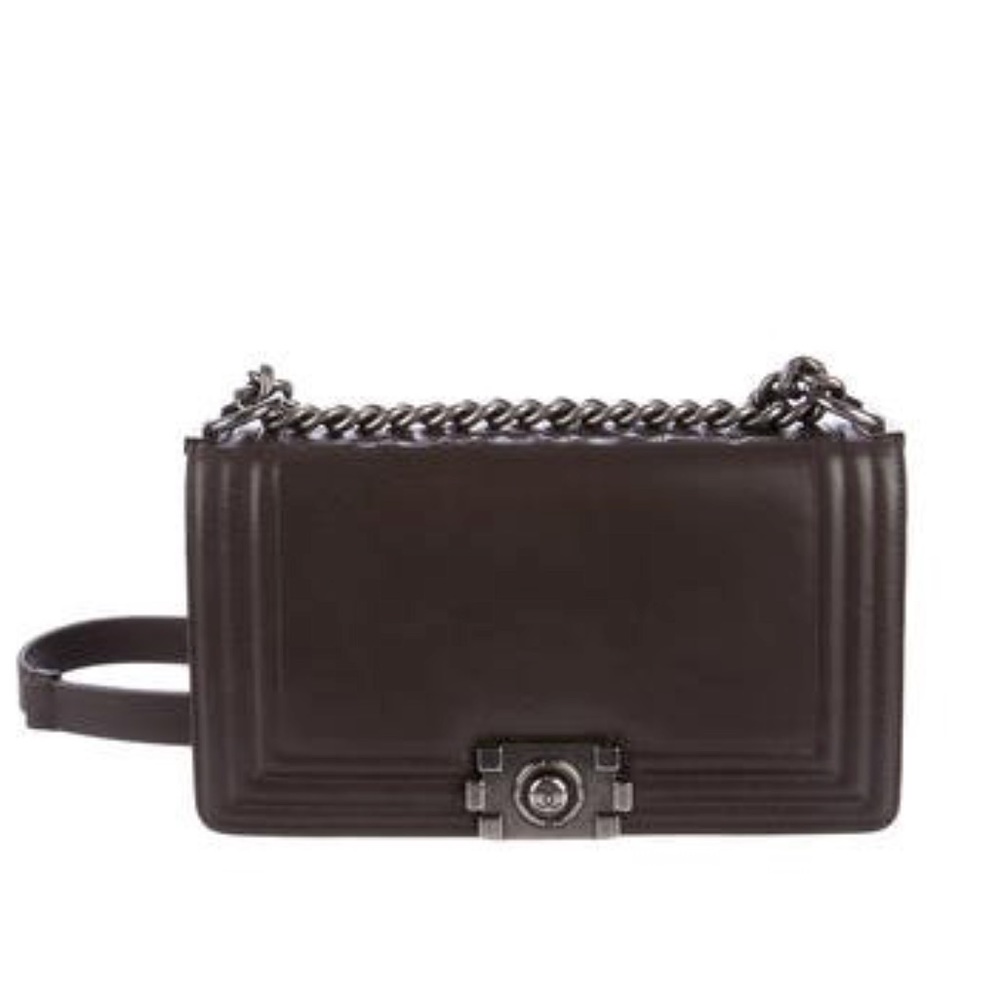 Authentic chanel charcoal reverso large boy bag - Picture 2 of 4